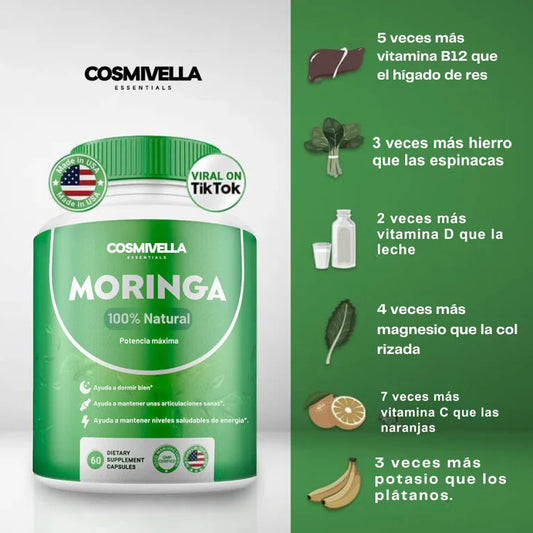 Cápsulas de Moringa Rosabella | Fórmula Exclusiva para Energía y Longevidad