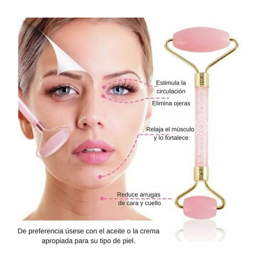 Rodillo Facial de Jade | SkinLuz Circulación y Brillo
